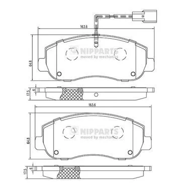 Nipparts N3601105 Тормозные колодки