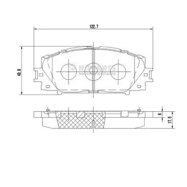 Nipparts N3602127 Тормозные колодки