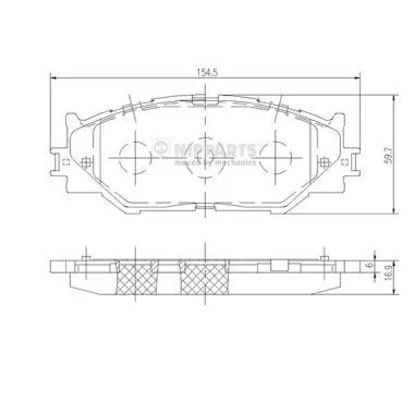 Nipparts N3602128 Тормозные колодки