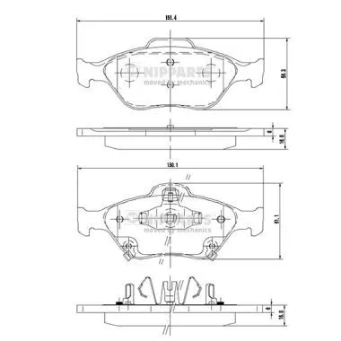 Nipparts N3602130 Тормозные колодки