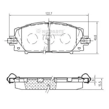 Nipparts N3602148 Гальмівні колодки