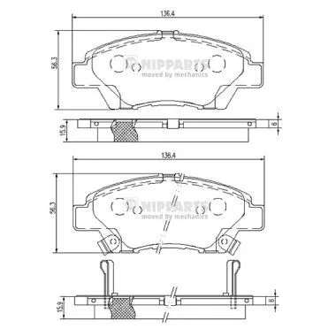 Nipparts N3604068 Тормозные колодки