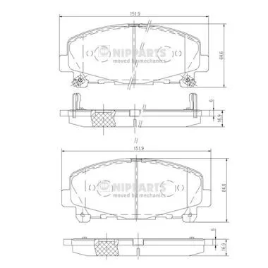 Nipparts N3604069 Гальмівні колодки