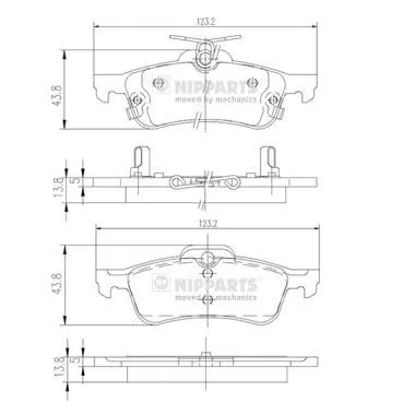 Nipparts N3612036 Тормозные колодки