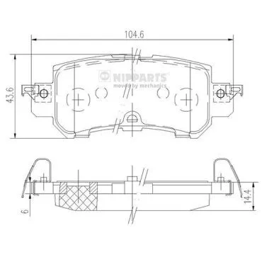 Nipparts N3613026 Гальмівні колодки