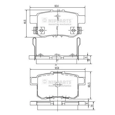 Nipparts N3614020 Гальмівні колодки