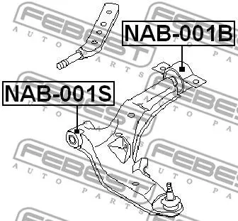 Febest NAB-001B Сайлентблок ричагу