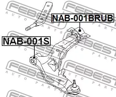 Febest NAB-001BRUB Сайлентблок ричагу