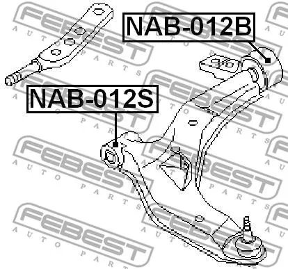 Febest NAB-012B Сайлентблок рычага