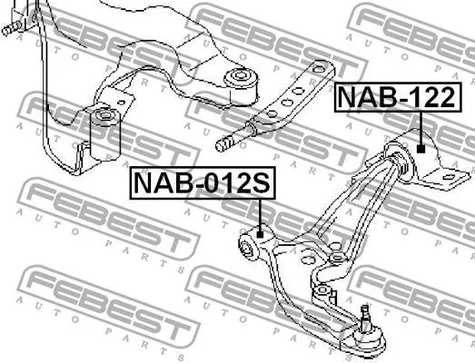 Febest NAB-012S Сайлентблок рычага
