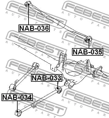 Febest NAB-033 Сайлентблок ричагу