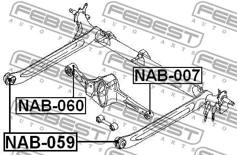 Febest NAB-060 Сайлентблок ричагу