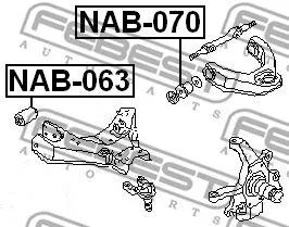 Febest NAB-063 Сайлентблок рычага