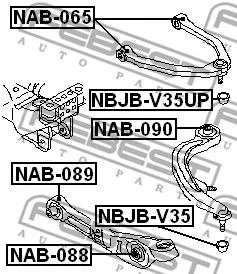 Febest NAB-065 Сайлентблок ричагу