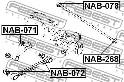 Febest NAB-071 Сайлентблок рычага