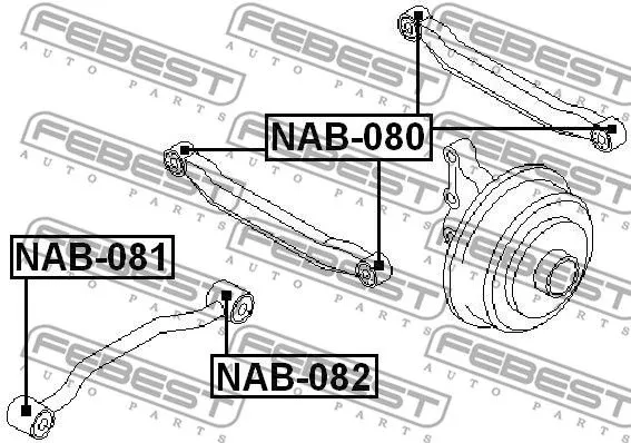 Febest NAB-082 Сайлентблок рычага