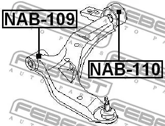 Febest NAB-109 Сайлентблок рычага