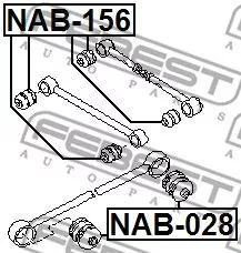 Febest NAB-156 Сайлентблок рычага