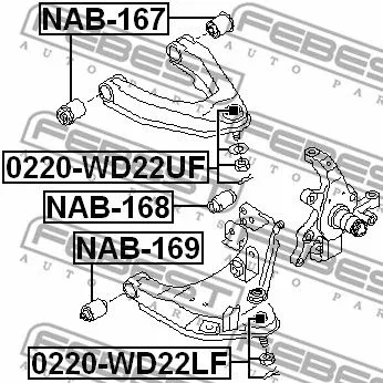 Febest NAB-168 Сайлентблок ричагу