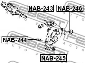Febest NAB-246 Сайлентблок ричагу