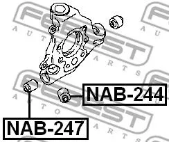 Febest NAB-247 Сайлентблок рычага