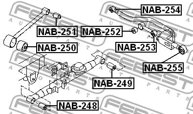 Febest NAB-253 Сайлентблок ричагу