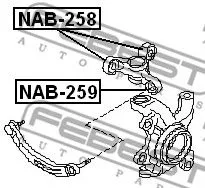 Febest NAB-258 Сайлентблок рычага