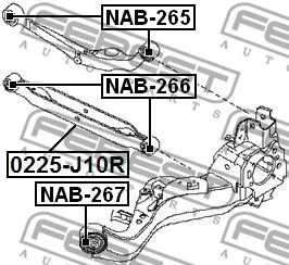 Febest NAB-265 Сайлентблок рычага