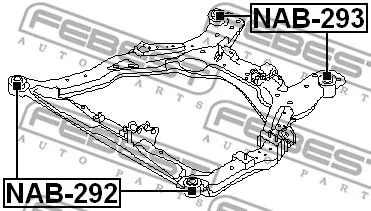Febest NAB-292 Сайлентблок задней балки