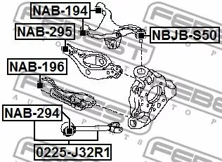 Febest NAB-295 Сайлентблок ричагу