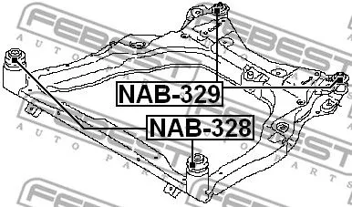 Febest NAB-328 Сайлентблок задней балки