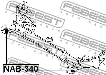 Febest NAB-340 Сайлентблок балки