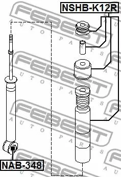 Febest NAB-348 Амортизатор
