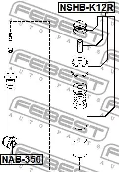 Febest NAB-350 Амортизатор