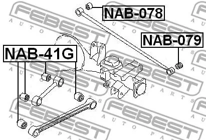 Febest NAB-41G Сайлентблок ричагу