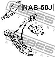 Febest NAB-50J Сайлентблок рычага