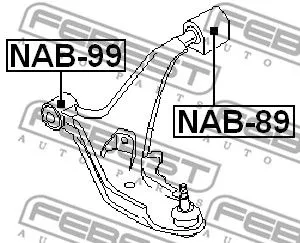 Febest NAB-89 Сайлентблок рычага