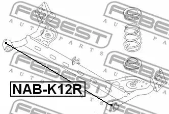 Febest NAB-K12R Сайлентблок задней балки