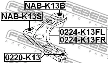 Febest NAB-K13B Сайлентблок рычага