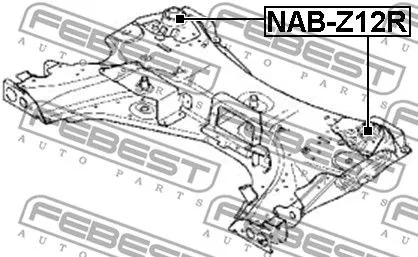 Febest NAB-Z12R Сайлентблок задней балки