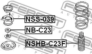 Febest NB-C23 Опорний підшипник амортизатора