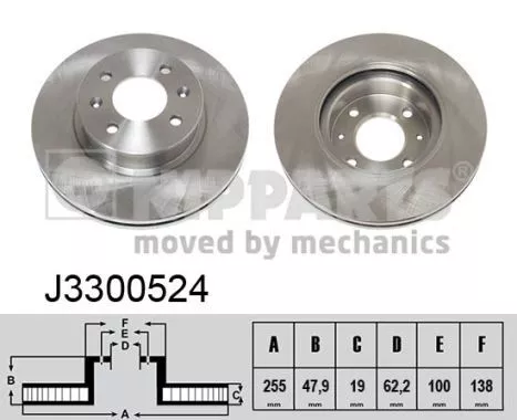 Nipparts J3300524 Гальмівні диски