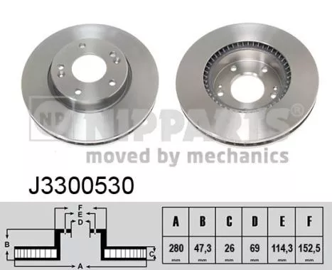 Nipparts J3300530 Тормозные диски
