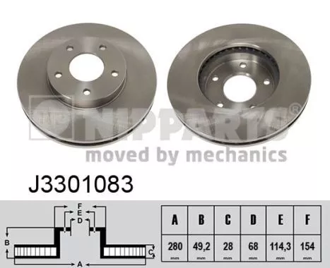 Nipparts J3301083 Тормозные диски