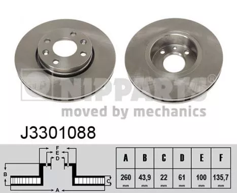 Nipparts J3301088 Тормозные диски