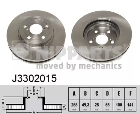 Nipparts J3302015 Тормозные диски