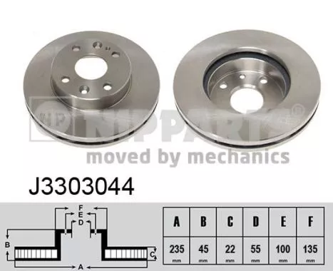 Nipparts J3303044 Гальмівні диски