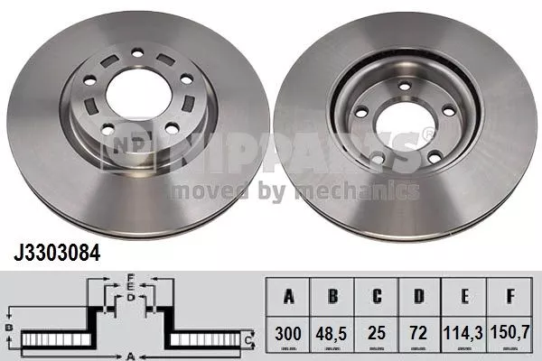 Nipparts J3303084 Тормозные диски