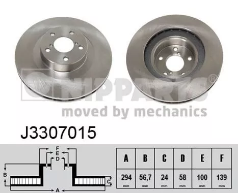 Nipparts J3307015 Тормозные диски