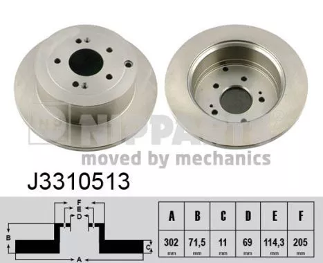Nipparts J3310513 Тормозные диски
